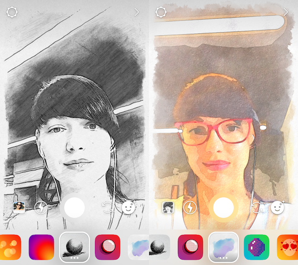 The face filters and effects for selfies in Instagram Stories The face filters and effects for selfies in Instagram Stories